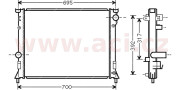 07002116 5/09-12/10 chladič 2.7i 24V (±AC) [615*475*27] 07002116 VAN WEZEL