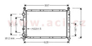 73002050 chladič 2.0i Turbo (±AUT ±AC) [558*367] 73002050 VAN WEZEL