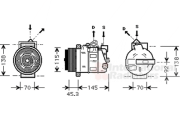 3000K389 kompresor klimatizace E 200 (±AUT), E220 (±AUT), E270 (±AUT), E320 (+AUT), E400 (+AUT) 3000K389 VAN WEZEL