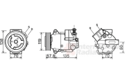 3700K497 kompresor klimatizace 2.0CDTi (typ Harrison/Delphi) 3700K497 VAN WEZEL