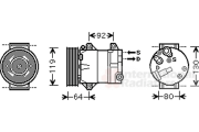 4300K429 kompresor klimatizace 2.0i 16V, 1.9DCi, 2.0DCi 4300K429 VAN WEZEL