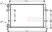 58002223 chladič 1.6i 8V (+AC), 1.6FSi 16V (±AUT±AC) [650*393*24] 58002223 VAN WEZEL