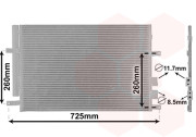 01005097 chladič klimatizace se sušičem 1.9i 16V, 2.2i 16V, 3.2i 24V, 1.9JTDM, 2.4 JTDM 61542012 VAN WEZEL