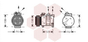 0100K016 kompresor klimatizace 2.0i 20V (±AUT), 2.4i 20V (±AUT), 2.4TD, 2.4JTD (±AUT) VAN WEZEL