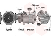 0100K145 VAN WEZEL 12/10- kompresor klimatizace 1.8TBI 147 kW 0100K145 VAN WEZEL