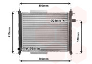 02002110 chladič 1.1i 8V (±AC), 1.4i 16V (±AC), 1.8i 16V (+AUT-AC) [430*400*22] 02002110 VAN WEZEL