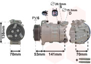 0200K209 VAN WEZEL kompresor klimatizace 3.0D 0200K209 VAN WEZEL