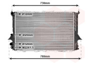 03002077 chladič 1.6, 2.0, 2.3, 2.4D, 2.5TD ±AC [632*411*30] 03002077 VAN WEZEL