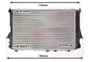 03002083 chladič 2.6i 12V (±AC), 2.8 12V (±AC) [632*411*30] 03002083 VAN WEZEL