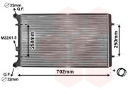 03002155 chladič 1.6, 1.8, 2.0, 1.9D, 1.9TDi AC AUT 65041530 ŠKODA, VW mechanicky krimpovaný VAN WEZEL