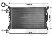 03002201 chladič 1.6i 8V AC, 1.8i 20V AC, 2.0i 20V AC, 1.9TDi AC 63040527 VAN WEZEL