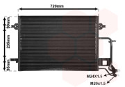 03005176 chladič klimatizace bez sušiče 1.8i 20V, 2.4i 30V, 2.7i 30V, 2.8i 30V, 1.9TDi 56542020 VAN WEZEL