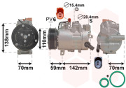 0300K402 VAN WEZEL 3/12- kompresor klimatizace 2.0TDi 0300K402 VAN WEZEL