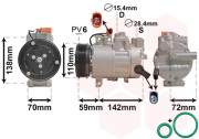 0300K411 VAN WEZEL -3/12 kompresor klimatizace 2.0TDi 0300K411 VAN WEZEL