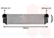 06004376 intercooler 525d, 530d, 730d 55015580 VAN WEZEL