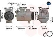 0600K306 VAN WEZEL kompresor klimatizace 520i, 525d, 530d, 730d 0600K306 VAN WEZEL