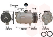 0600K395 kompresor klimatizace 318d, 320d 0600K395 VAN WEZEL