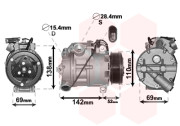 0600K442 kompresor klimatizace 3.0i (bez adaptivního řízení) typ CALSONIC 0600K442 VAN WEZEL