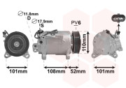 0600K566 kompresor klimatizace 1.2i, 1.5i, 2.0i (kompresor s elektromagnetickou spojkou) 0600K566 VAN WEZEL