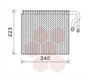 0600V403 výparník klimatizace pro všechny pohoné jednotky  [205*240*60] VAN WEZEL