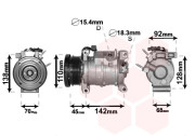 0700K128 kompresor klimatizace 3.3i, 3.8i, 2.8CRDi  0700K128 VAN WEZEL