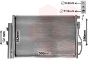 08005048 chladič klimatizace se sušičem 1.2i, 1.4i, 1.6i 79046080 VAN WEZEL