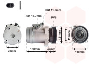 0800K036 kompresor klimatizace 2.4i 16V , originální repasovaný díl (+vratná část 2 700 Kč/115 €) 0800K036 VAN WEZEL