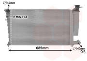 09002135 chladič 1.4i 8V AC, 2.0i 16V AC 61036631 VAN WEZEL