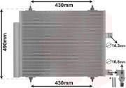 09005213 chladič klimatizace se sušičem 2.0i 16V, 2.2i 16V, 2.0JTD, 2.0HDi (jen 79kW), 2.2JTD, 2.2HDi [560*452*16] 09005213 VAN WEZEL