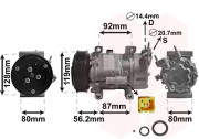 0900K214 kompresor klimatizace 1.1i,1.4i, 1.6i, 2.0i, 1.4HDi, 1.6HDi VAN WEZEL