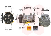 0900K255 kompresor klimatizace 1.4i 8/16V, 1.6i 16V, 2.0i 16V, 1.4HDi, 1.6HDi, 1.6HDi FAP 308 bez zd. výparníku VAN WEZEL