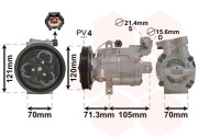 1300K306 kompresor klimatizace 1.2i 16V (±AUT), 1.4i 16V (±AUT) VAN WEZEL