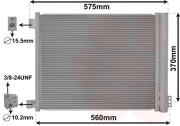 13015701 chladič klimatizace se sušičem 1.2i 72kW VAN WEZEL