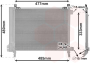 13015704 chladič klimatizace se sušičem 1.2i 59kW VAN WEZEL