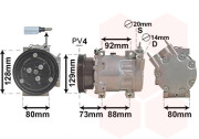 1501K705 VAN WEZEL kompresor klimatizace 1.4i, 1.6i 1501K705 VAN WEZEL