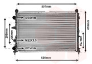 17002096 chladič 2.0i 16V AC, 1.7D AC, 1.9D AC, 1.9TD AC, 2.0TD AC 55836734 VAN WEZEL