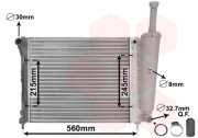 17002345 chladič 1.2i 8V (±AUT±AC) [480*415*18] 17002345 VAN WEZEL