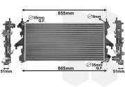 17002453 chladič 2.0JTD -AC 780x376x26 VAN WEZEL