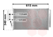 17005412 chladič klimatizace 1.4i [570*350*16] 17005412 VAN WEZEL