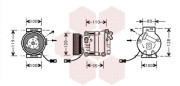 1700K034 Kompresor, klimatizace VAN WEZEL