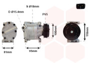 1700K090 kompresor klimatizace 1.1i 8V, 1.2i 8V, 1.2i 16V, 1.4i 16V 1700K090 VAN WEZEL