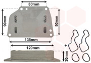 17013705 chladič oleje 1.3D [80*120*30] 17013705 VAN WEZEL