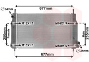 18002223 5/95-9/00 chladič 1.6i 16V (+AUT±AC), 1.8i 16V (+AUT±AC), 2.0i 16V (+AUT±AC) [620*395*28] 18002223 VAN WEZEL