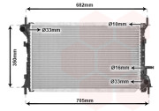 18002379 chladič 1.6i 16 V AUTAC, 1.8i 16 V AUTAC, 2.0i 16 V AUTAC 60036726 VAN WEZEL