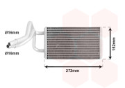 18006317 radiátor topení +AC [247*146*48] 18006317 VAN WEZEL
