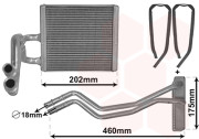 18006455 radiátor topení pro všechny pohoné jednotky VAN WEZEL