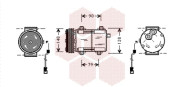 1800K277 kompresor klimatizace 1.0i 8V, 1.3i (±AUT), 1.3i 8V 1800K277 VAN WEZEL