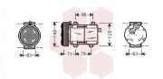 1800K279 kompresor klimatizace 1.6i 16V, 1.8i 16V, 2.0i 16V 1800K279 VAN WEZEL