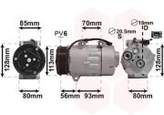 1800K416 kompresor klimatizace 1.8TDCi, 2.0TDCi průměr řemenice 113 mm VAN WEZEL