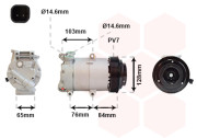 1800K418 kompresor klimatizace 2.4TDCi (typ VISTEON VS16) 1800K418 VAN WEZEL